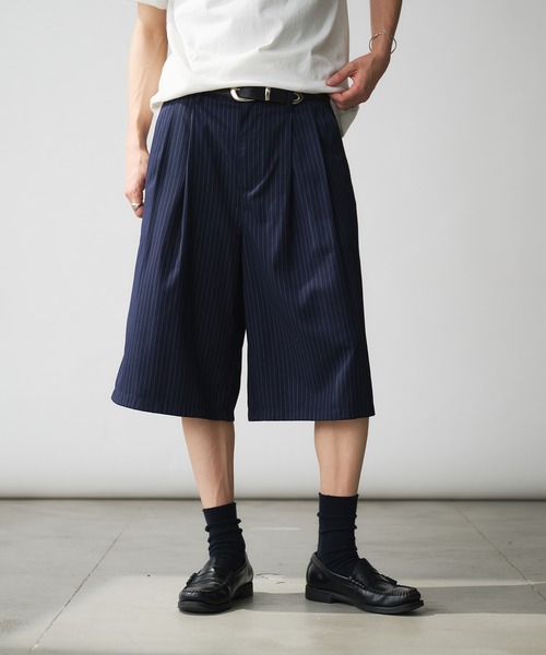 パンツ [THEAIRTOWN] dandan striped wide pt SJ310DX-HC - 17oz Hickory Stripe Indigo OW Painter Work