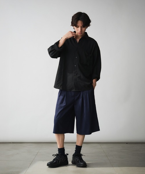 alo ブラック ストライプ ショートパンツ エクストララージ（XLARGE）（メンズ）ストライプ DRESS