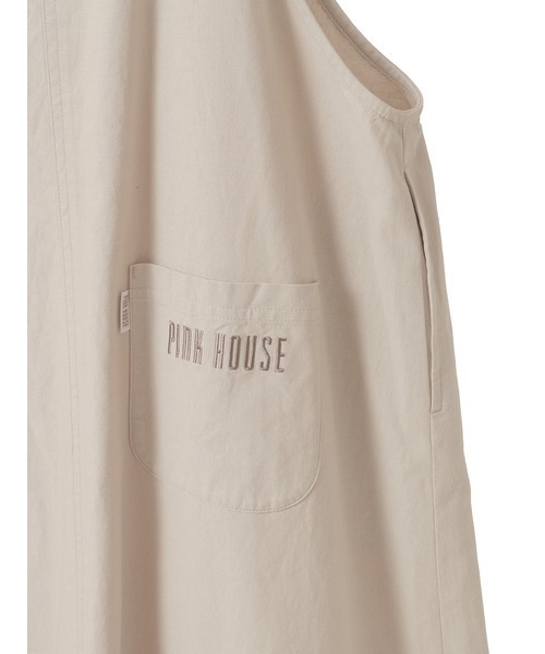 PINK HOUSE ジャンパースカート コットンリネンキャンバス