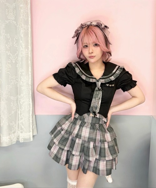 Ankrouge コットンレーススカパン ピンク コットンレーススカパン - Ank Rouge(アンクルージュ)のショートパンツ