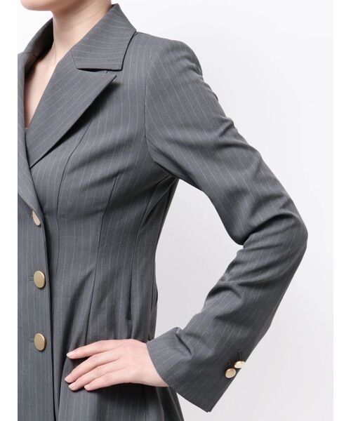 【みづき】2WAYフィットアンドフレアジャケットワンピース MERCURYDUO（マーキュリーデュオ） ワンピース 2WAYフィットアンド