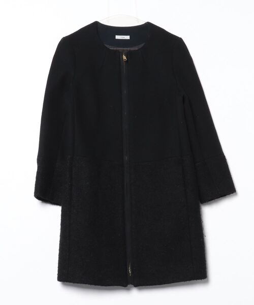 IENA（イエナ） ノーカラーコート 38 ブラック レディース : ZOZOTOWN