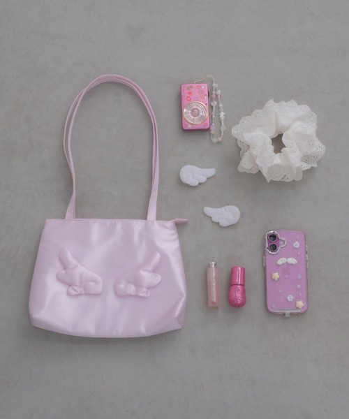 ショルダーバッグ ANGEL EMBLEM BAG. ショルダーバッグ バッグ angel satin shoulder bag / エンジェル