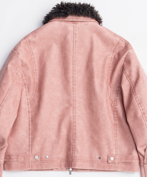 ※youca　MAISON SPECIAL　ヴィーガンレザーブルゾン MAISON SPECIAL（メゾンスペシャル） ブルゾン アウター Fur Collar