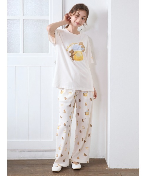新品未使用　レア　GELATO PIQUE 　ベア　ルームウェア　ロングパンツ gelato pique（ジェラートピケ）の「ベア柄ロングパンツ（ルーム