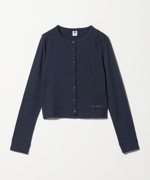 ＜6(ROKU)＞LINE COLOR CARDIGAN/カーディガン　NAVY 6（ロク）の「＜6(ROKU)＞LINE COLOR CARDIGAN/カーディガン