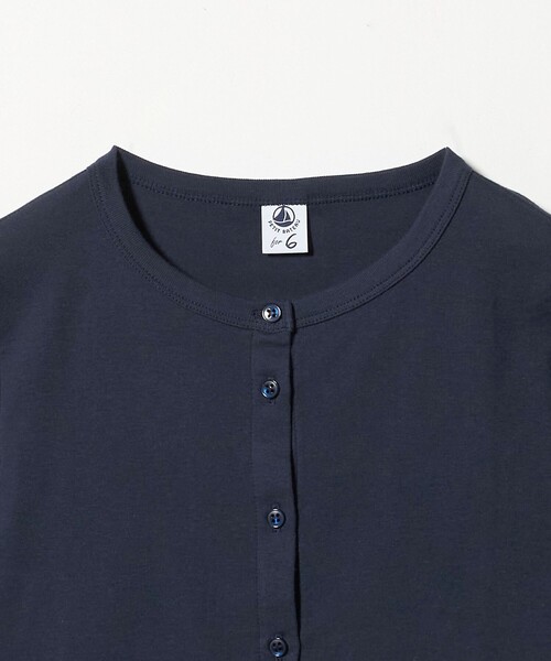 ＜6(ROKU)＞LINE COLOR CARDIGAN/カーディガン　NAVY 6（ロク）の「＜6(ROKU)＞LINE COLOR CARDIGAN/カーディガン