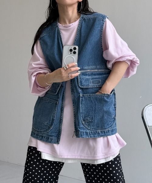 wee9s ベスト ジレ 8 pockets BUDDY DENIM VEST / 8ポケットバディ