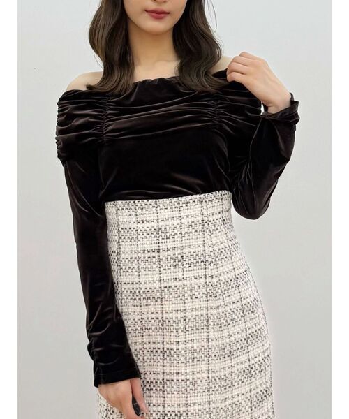 MERCURYDUO（マーキュリーデュオ） tシャツ シャーリングベロア