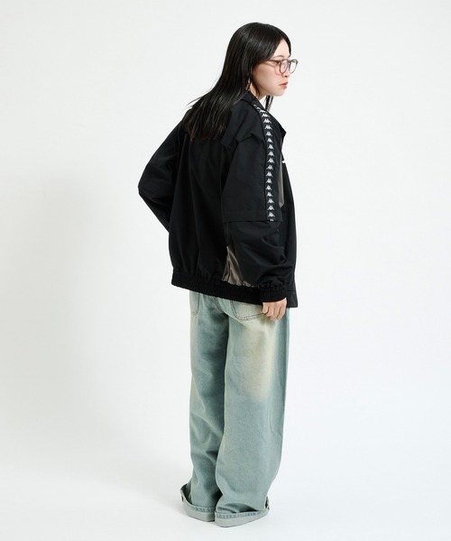 Perushu ジャージ × Kappa コラボスタンドネックブルゾン メンズ