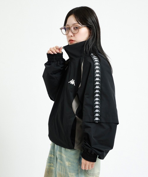 Perushu ジャージ × Kappa コラボスタンドネックブルゾン メンズ 
