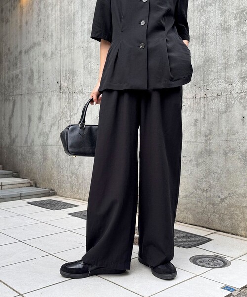 「fredy emue」 イージーパンツ 36 ブラウン レディース_画像2