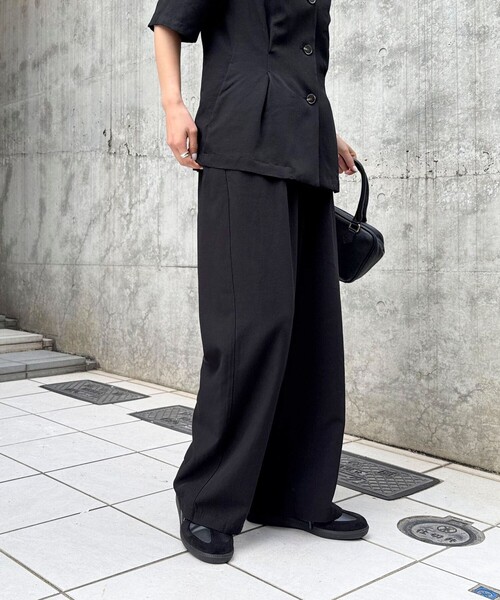 「fredy emue」 イージーパンツ 36 ブラウン レディース_画像3