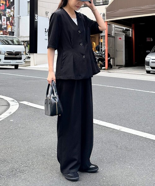 「fredy emue」 イージーパンツ 36 ブラウン レディース_画像8