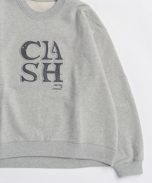 トレーナー スウェット CLASH Logo Stud Sweatshirt / CLASHロゴスタッズスウェット レディース