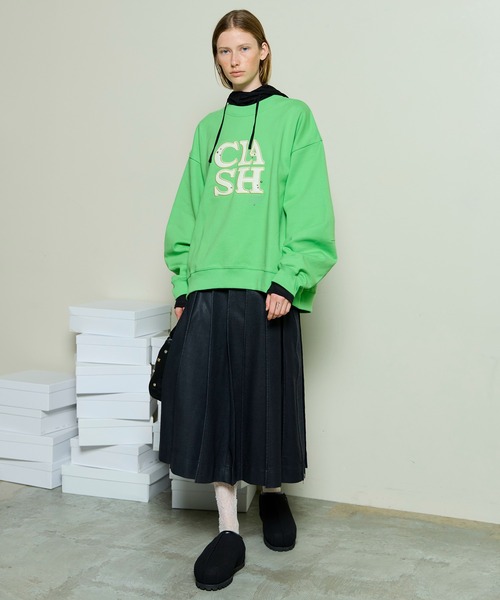 トレーナー スウェット CLASH Logo Stud Sweatshirt / CLASHロゴスタッズスウェット レディース