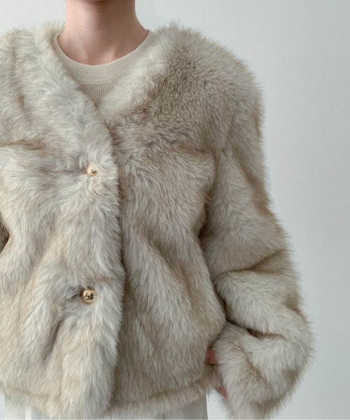 on：nue（オンニュ） ノーカラーコート コート 「on:nue」「着用動画