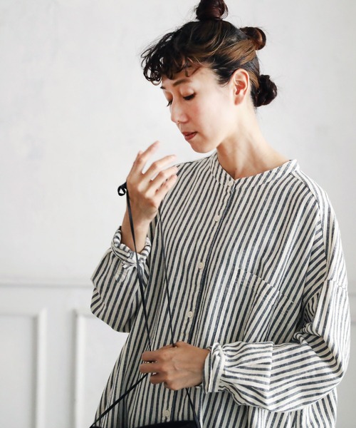 「soulberry」 長袖ワンピース 4L グレー レディース_画像9