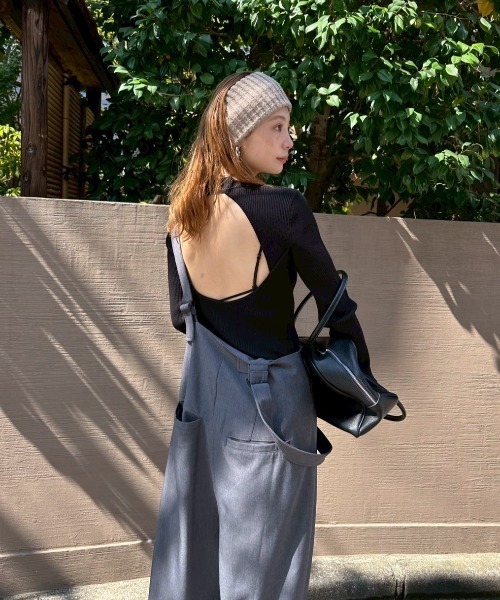 HANNE ニット セーター バックオープンリブニット レディース