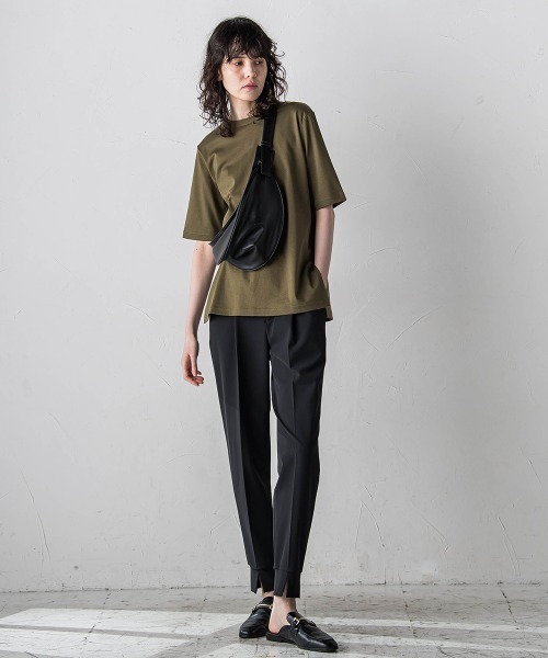 「la.f…」 半袖Tシャツ 9号 カーキ レディース_画像5