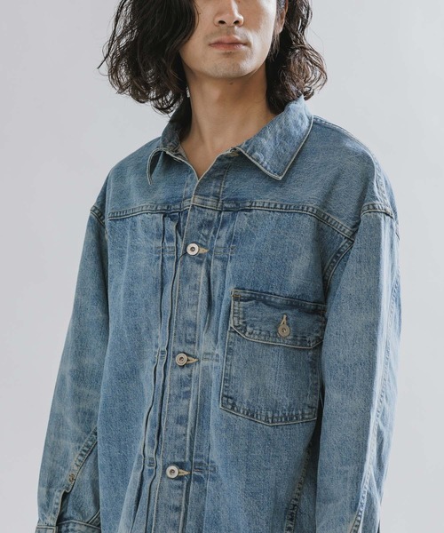 1st　GDC デニムジャケット ストーンウォッシュ SKEWed（スキュー） デニムジャケット gジャン ストーンウォッシュ加工