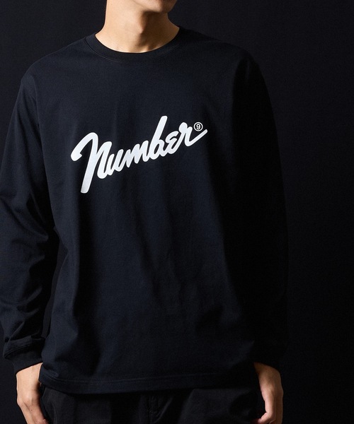 NUMBER (N)INE 長袖カットソー ブラック NUMBER (N)INE（ナンバーナイン） tシャツ Number(9) PRINTED CLASSIC