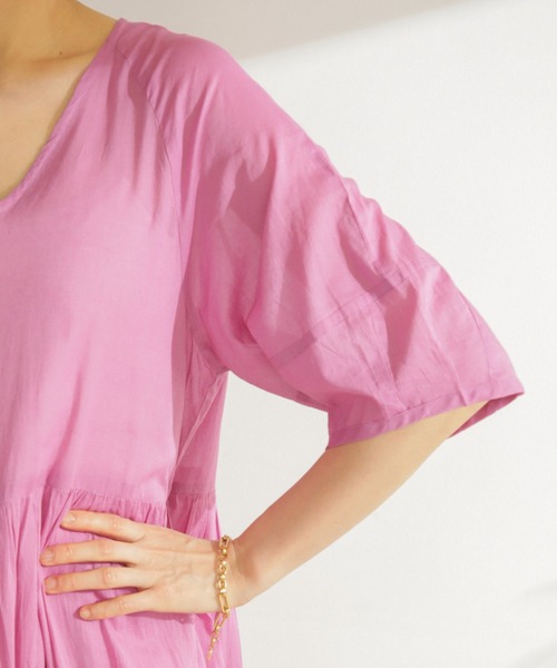 「ROSE BUD」 半袖ワンピース FREE グリーン レディース_画像2