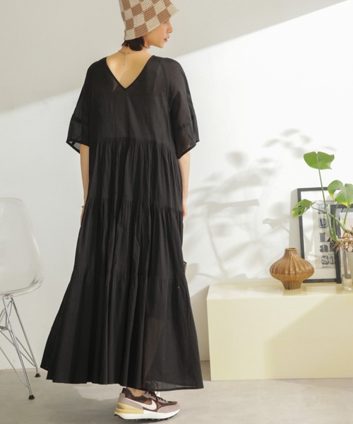 「ROSE BUD」 半袖ワンピース FREE グリーン レディース_画像4