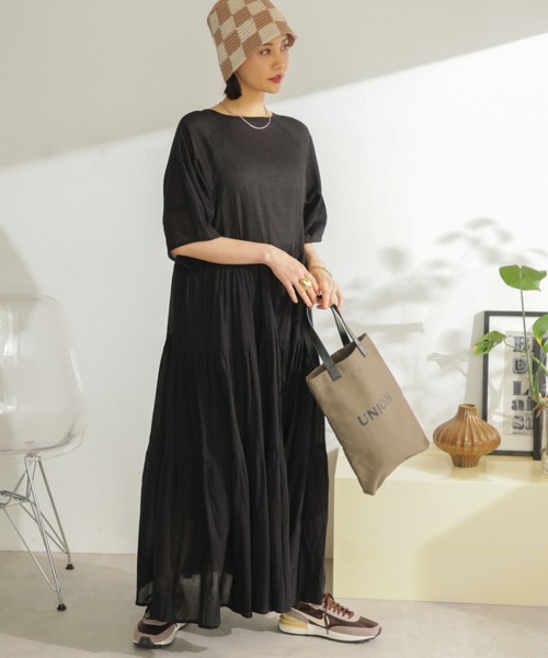 「ROSE BUD」 半袖ワンピース FREE グリーン レディース_画像6