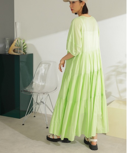 「ROSE BUD」 半袖ワンピース FREE グリーン レディース_画像7