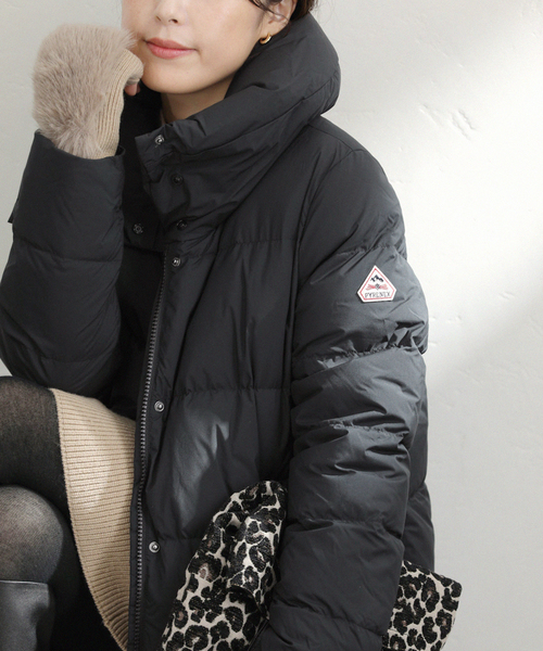   ブラックダウンジャケット L (PETITE) La TOTALITE（ラ トータリテ） ダウンコート ダウンジャケット PYRENEX
