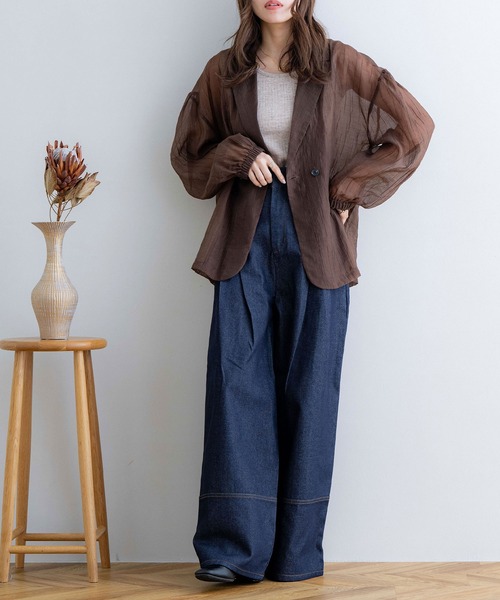 「NOAHL」 ジャケット FREE オリーブ レディース_画像4