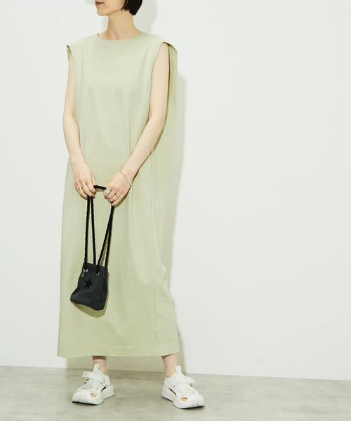 「CONVERSE TOKYO」 ノースリーブワンピース - ブラック レディース_画像7
