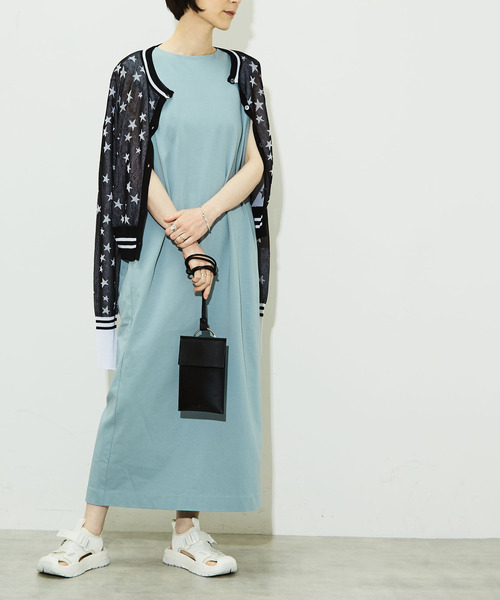 「CONVERSE TOKYO」 ノースリーブワンピース - ブラック レディース_画像8