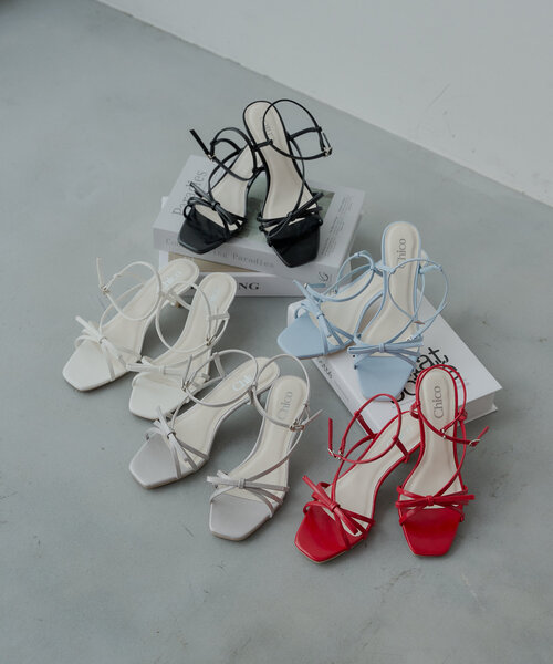 「Chico」 ヒールサンダル MEDIUM ブルー レディース_画像2