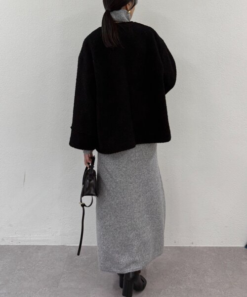 Loungedress グレー ロングニットワンピース F Loungedress（ラウンジドレス） ニットワンピース フリ- グレー