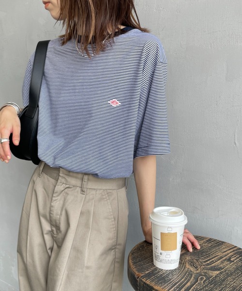 Danton（ダントン） 半袖Tシャツ M ネイビー レディース : ZOZOTOWN 