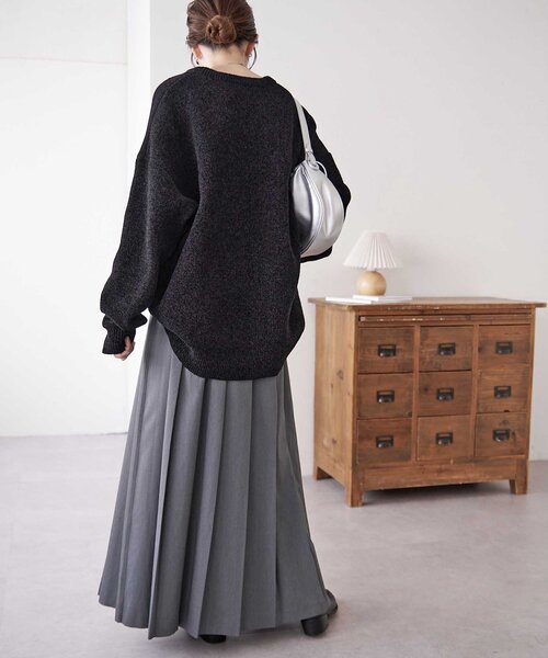 「DISCOAT」 プリーツスカート FREE ブラウン レディース_画像9