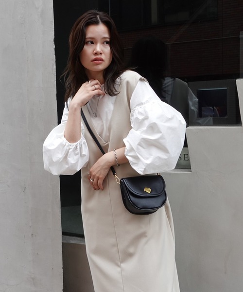 「CORNERS」 長袖ワンピース M オフホワイト レディース_画像2