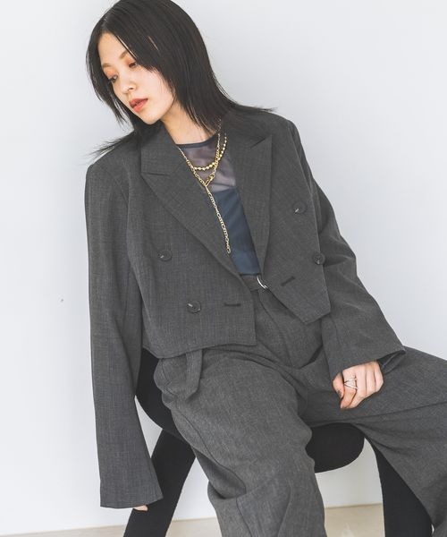 JEANASIS（ジーナシス） テーラードジャケット FREE グレー系その他