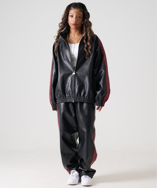 FUBU（フブ） パンツ ブランド Faux Leather Track Pants / フェイク