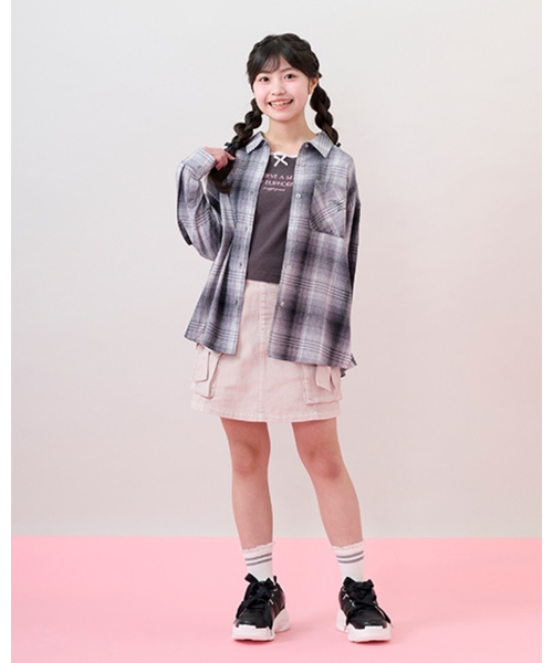 中古　メゾピアノ　トップス　スカパン　キュロットパンツ　130 140 mezzo piano Junior（メゾピアノ ジュニア） パンツ リボンフラップ