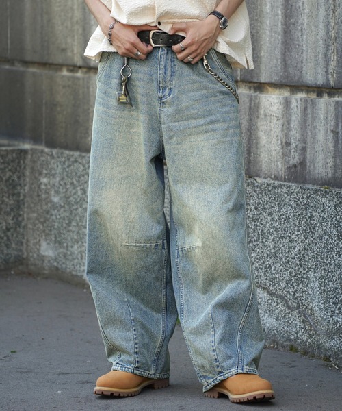 「Bleme」 デニムパンツ S ライトブルー メンズ_画像2