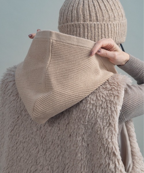 ベスト ジレ ニットフード ファーベスト レディース : ZOZOTOWN Yahoo