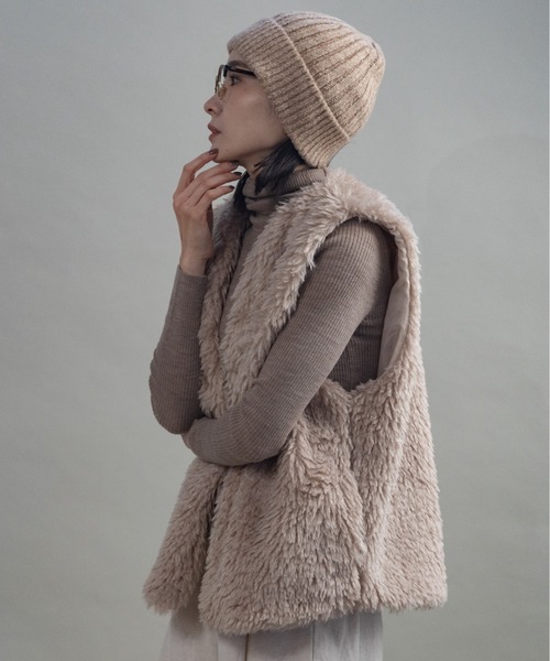 ベスト ジレ ニットフード ファーベスト レディース : ZOZOTOWN Yahoo