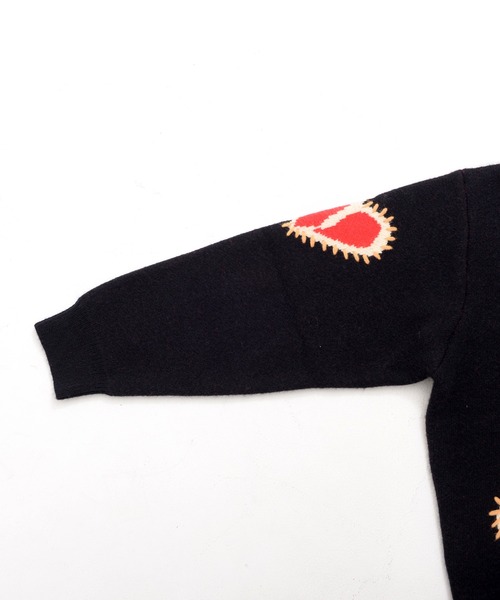 Revo. セーター ニット ブロークン ハート ステッチデザイン ルーズ