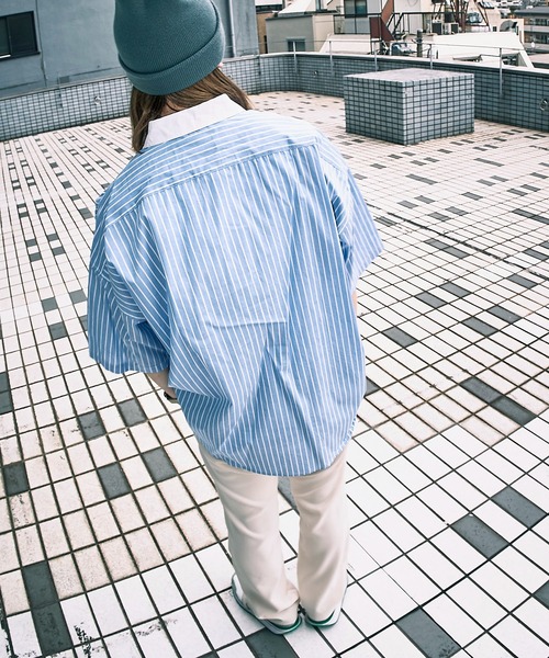 「U.S. POLO ASSN.」 半袖シャツ SMALL ブルー メンズ_画像3