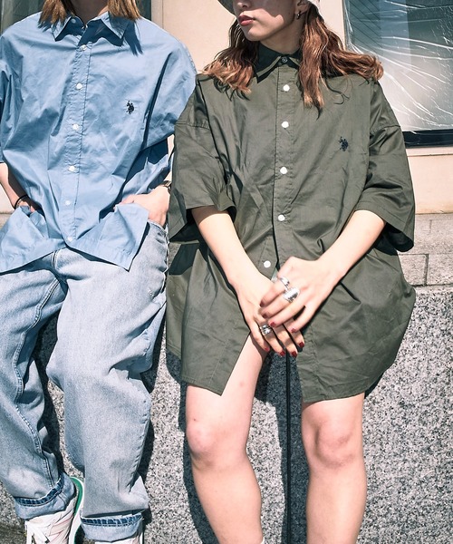 「U.S. POLO ASSN.」 半袖シャツ SMALL ブルー メンズ_画像6