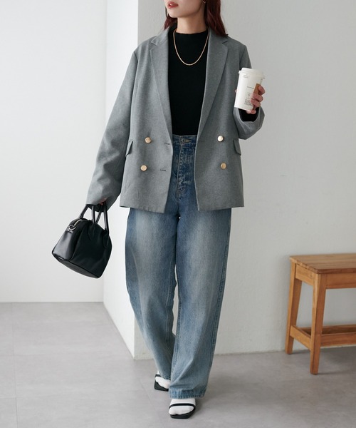 「DISCOAT」 ジャケット LARGE ネイビー レディース_画像3