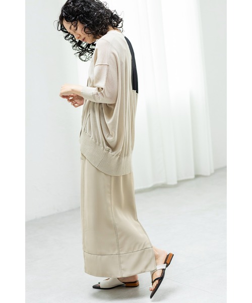 「OSMOSIS」 7分袖ニットカーディガン ONE SIZE ブラック レディース_画像5